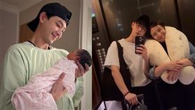 連晨翔發文向老婆劉品言告白，以及分享女兒誕生。（圖／翻攝自臉書）