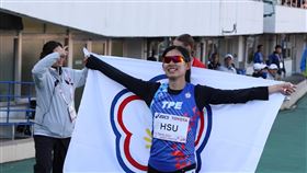 田徑女子100公尺跨欄好手許樂決賽中跑出14秒40佳績奪銀。（圖／運動部提供） 