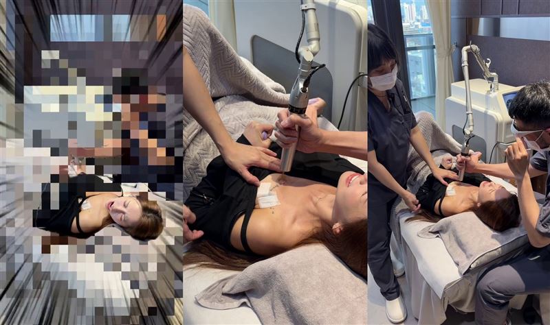 禾羽在進行「除刺青」過程中激痛哀喊。（圖／翻攝自IG @kimi_0531）