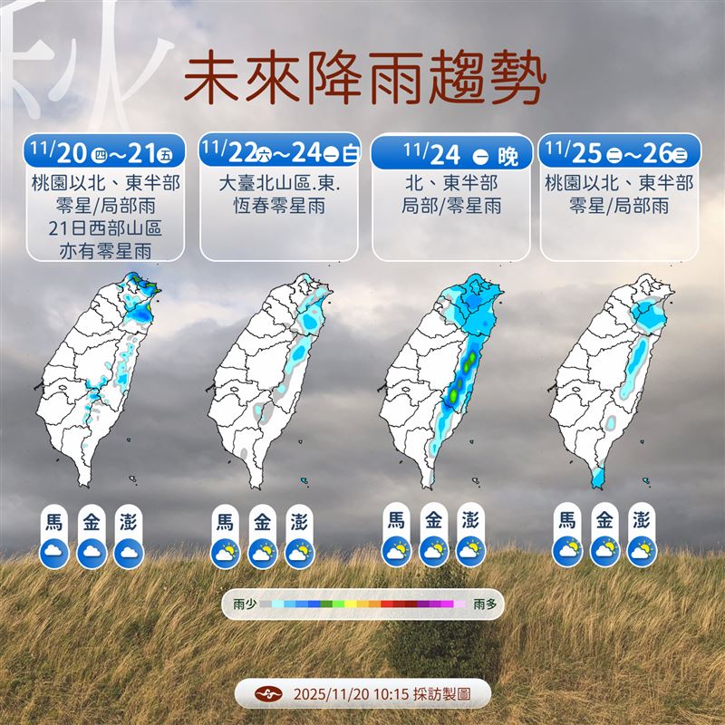 未來降雨趨勢。（圖／氣象署提供）