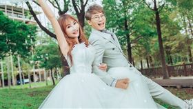 王宥忻、翁承旭（翁總）。（圖／台北法國巴黎婚紗提供）