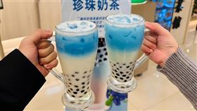 星光藍珍珠奶茶(圖／翰林茶館提供)
