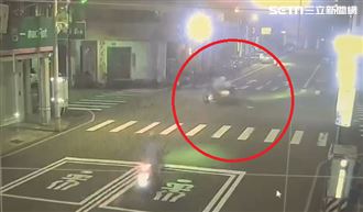 半夜號誌燈參考？！18歲女闖紅燈衝撞重機