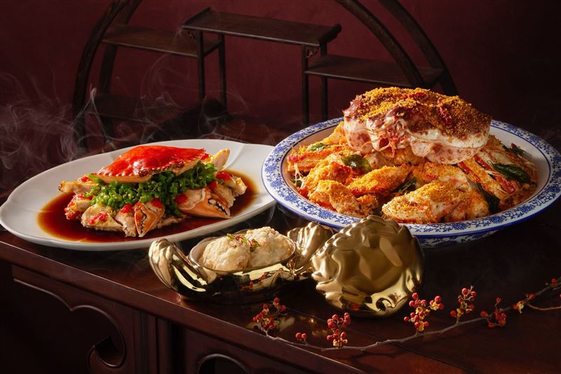 台北喜來登請客樓「金蟹宴」。（圖／飯店旅宿業者提供）