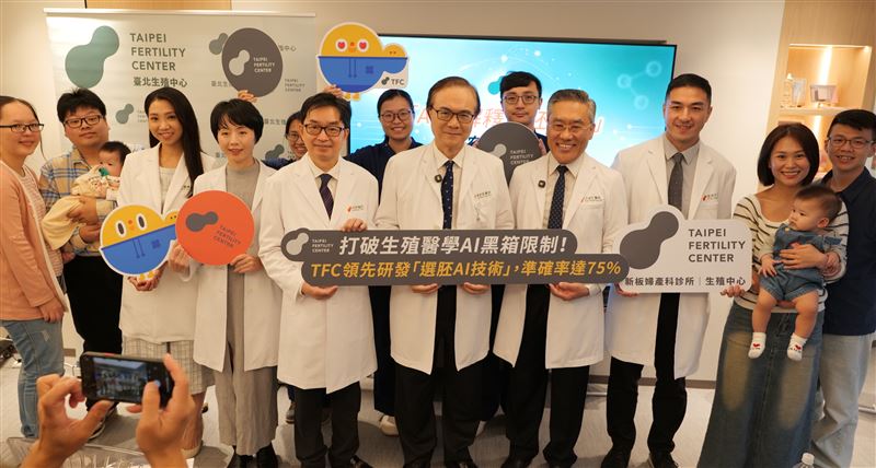 TFC台北生殖中心醫師與胚胎師團隊領先研發「可解釋人工智慧」模型，登上國際期刊。（圖／TFC提供）