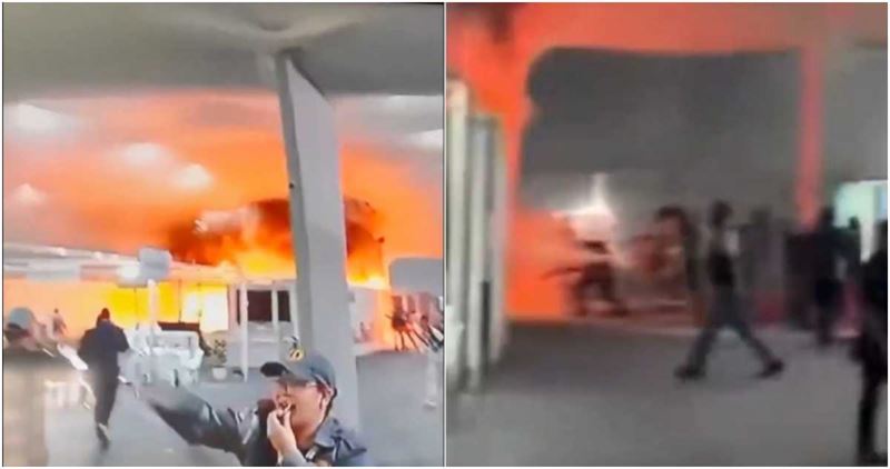 巴西貝倫（Bel&eacute;m）舉行的聯合國氣候變遷峰會（COP30）於美東時間20日，因場館突發火災而全面中斷。（圖／翻攝自X平台／@Anyguima2217）