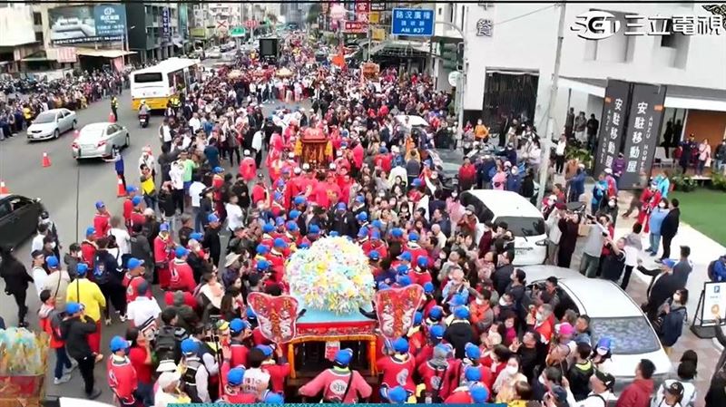 雲林北港朝天宮「黑面三媽」出巡繞境。（圖／翻攝畫面）