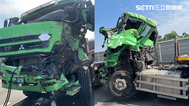 國道嚴重事故！車頭面目全非…運將腿骨折