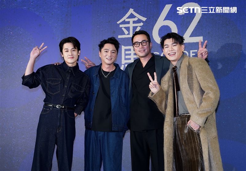 準影帝許瑞奇（左起）、藍葦華、張孝全、柯煒林。（圖／記者趙于瑩攝影）