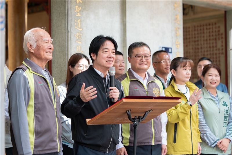 總統賴清德赴「西螺吳厝朝興宮」參香祈福（圖／總統府提供）