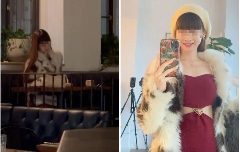 Pei Chung穿全身名牌去吃霸王餐，過程全被拍下。（翻攝IG、New York Post）