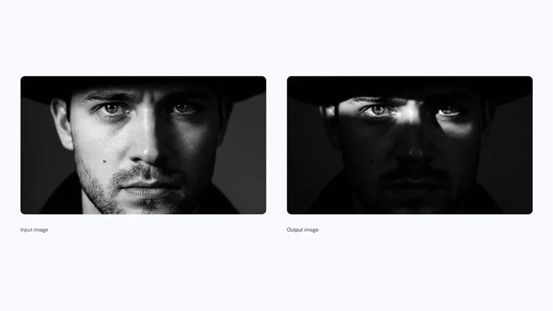 利用光線控制來遮蔽或照亮圖像的特定區域，以達到特定的戲劇效果