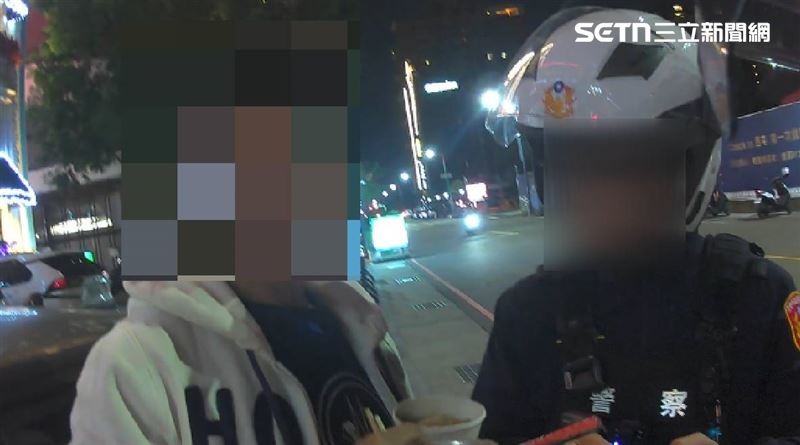 巡邏員警在汽車旅館附近發現男子神色怪異，盤查後抓到毒駕。（圖／翻攝畫面）