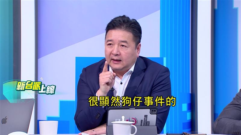 林金結秀出國民黨內部民調指出，狗仔事件重創黃國昌。（圖／翻攝新台派上線）