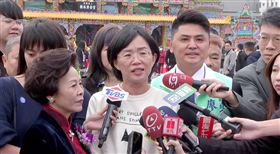 蘇巧慧出席樹林濟安宮「酧恩祈安 五朝圓醮」開幕典禮時受訪（圖／翻攝畫面）