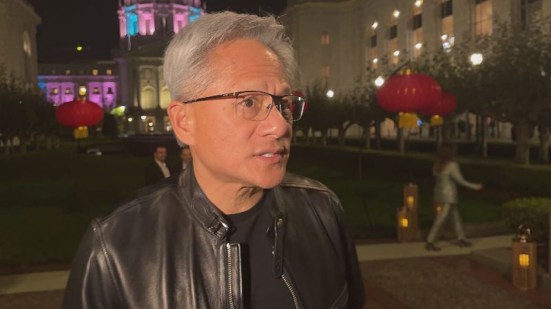 黃仁勳稱川普善於傾聽。（圖／中央社）