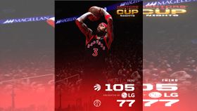 英格蘭（Brandon Ingram）並列全隊最高24分，暴龍率先晉級NBA盃下一輪。（圖／翻攝自暴龍推特）