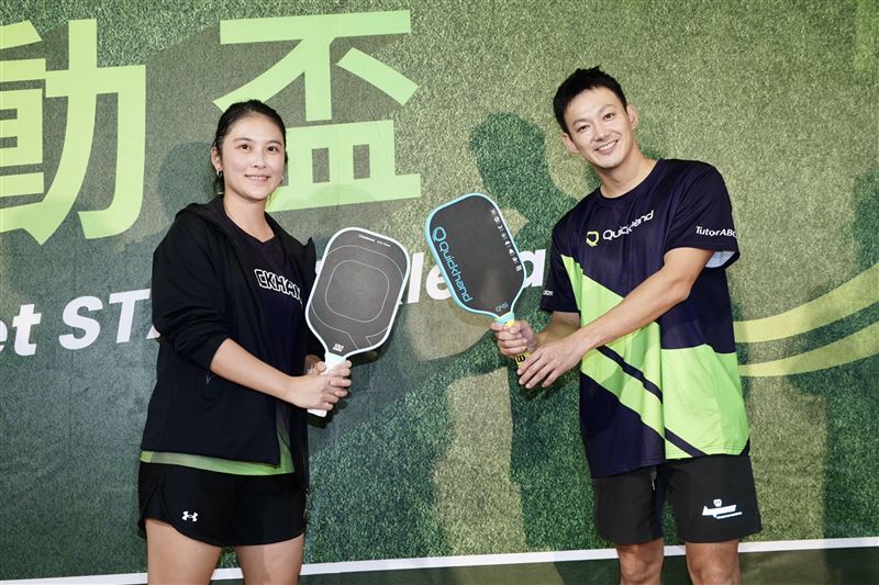 卓君澤（左）與威廉合體出席公益賽。（圖／記者趙于瑩攝影）