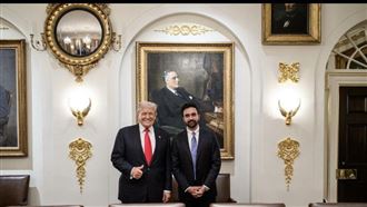 兩大政敵首度碰面，卻是氣氛和善。美國總統川普21日這天，還當起了紐約市長當選人曼達尼的白宮導遊。（圖／翻攝自X平台 @marlene4719）