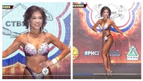 72歲的林穗慈參加全國總統盃健美健身錦標賽。（圖／翻攝自愛爾達體育家族臉書）