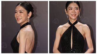 楊千霈整片美背被看光　坐鎮紅毯戰袍超狂