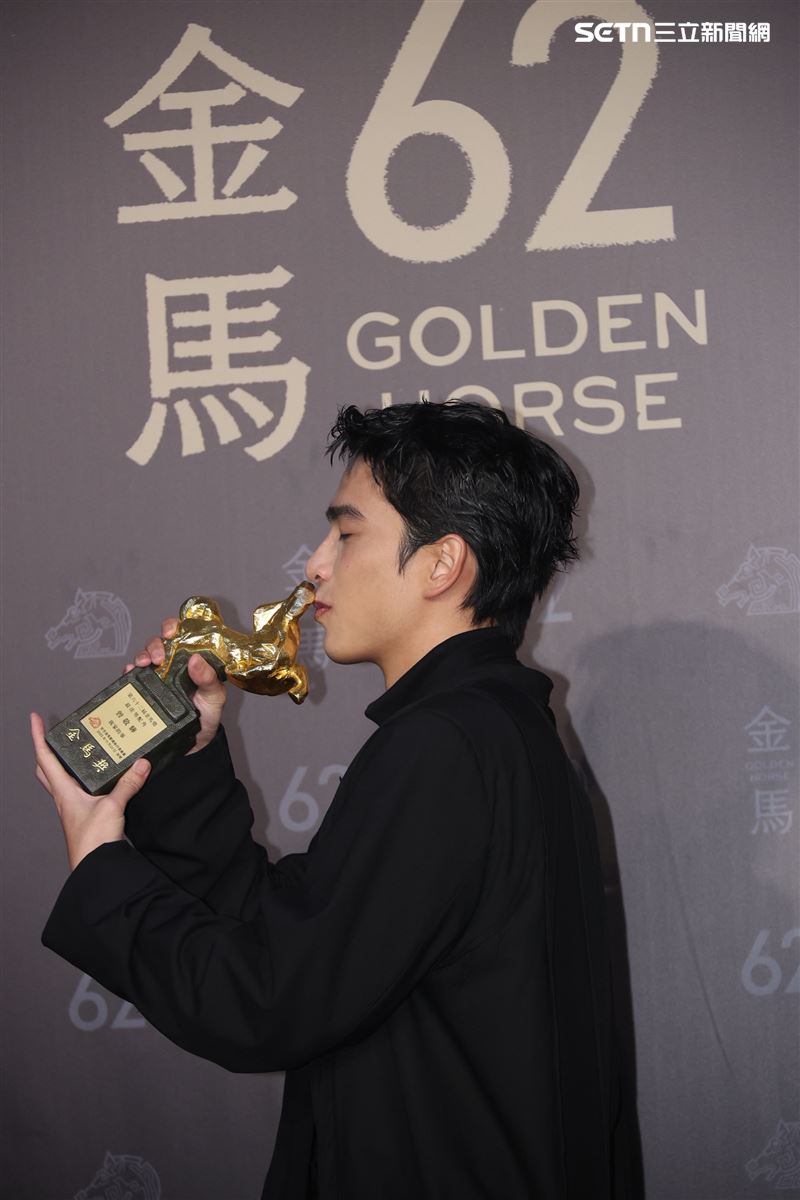 曾敬驊獲得第62屆金馬獎最佳男配角。（圖／記者鄭孟晃、趙于瑩攝影）