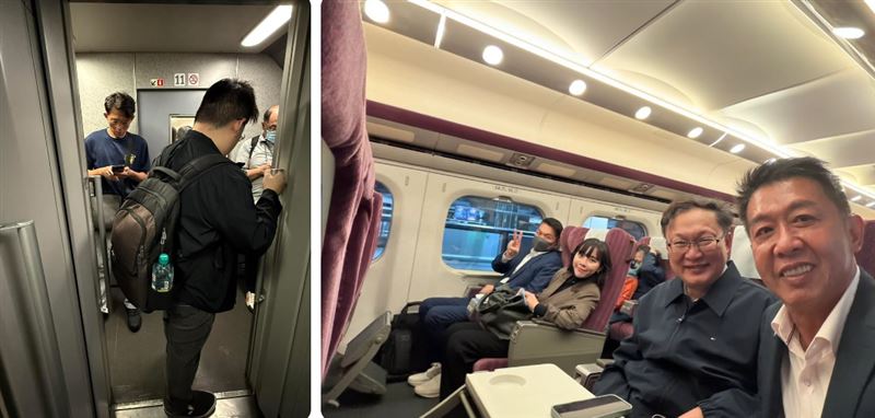 小草稱「高鐵藍白自由座站著，民進黨商務艙」，遭陳柏惟打臉。（圖／翻攝自Threads）