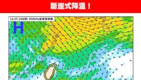 下週二晚起新一波東北季風開始南下，將迎來「斷崖式降溫」。（圖／翻攝自林老師氣象站臉書）