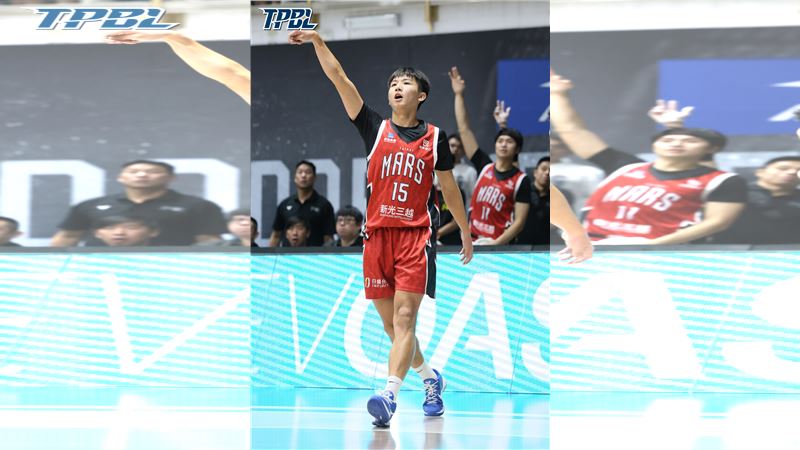 臺北台新戰神菜鳥謝銘駿半場就拿17分。（圖／TPBL提供）