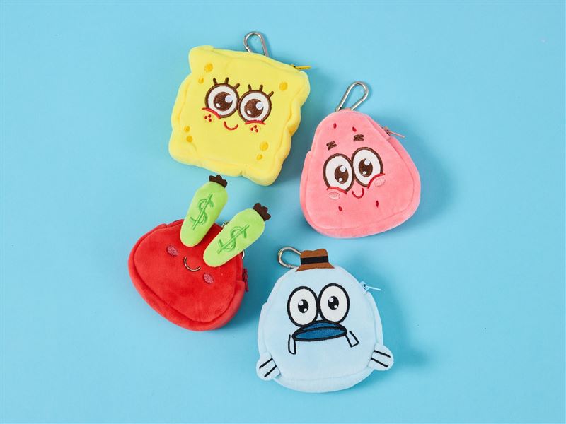 海綿寶寶絨毛零錢包。（圖／品牌業者提供）