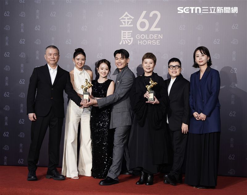 第62屆金馬獎得獎後台。（圖／記者鄭孟晃、趙于瑩攝影）