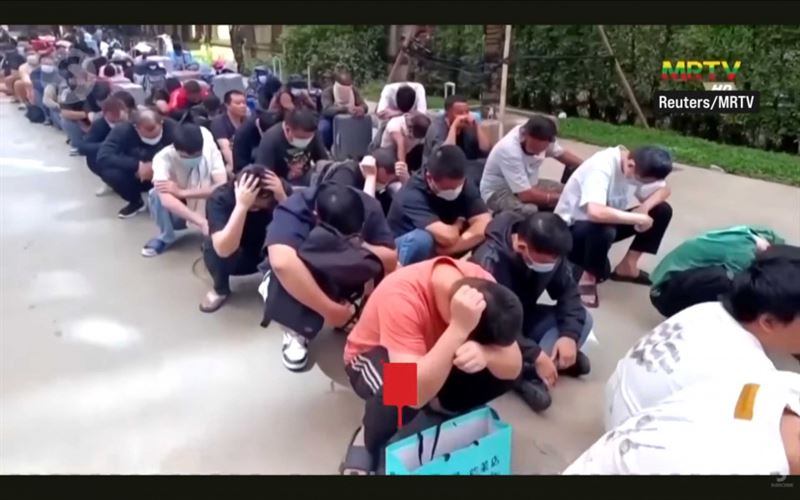 逾千名外籍詐欺犯遭到緬甸軍政府逮捕。（圖／翻攝自youtube／The Star）