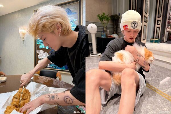 鹿晗在社群發布多張居家日常照，意外讓外界得以一窺他位於北京豪宅的樣貌。（圖／翻攝自鹿晗微博）