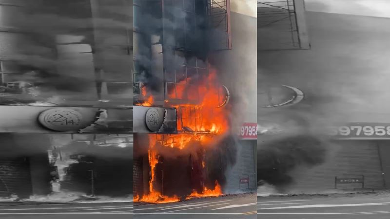 新／逢甲商圈店面全面燃燒　救出1人脫困