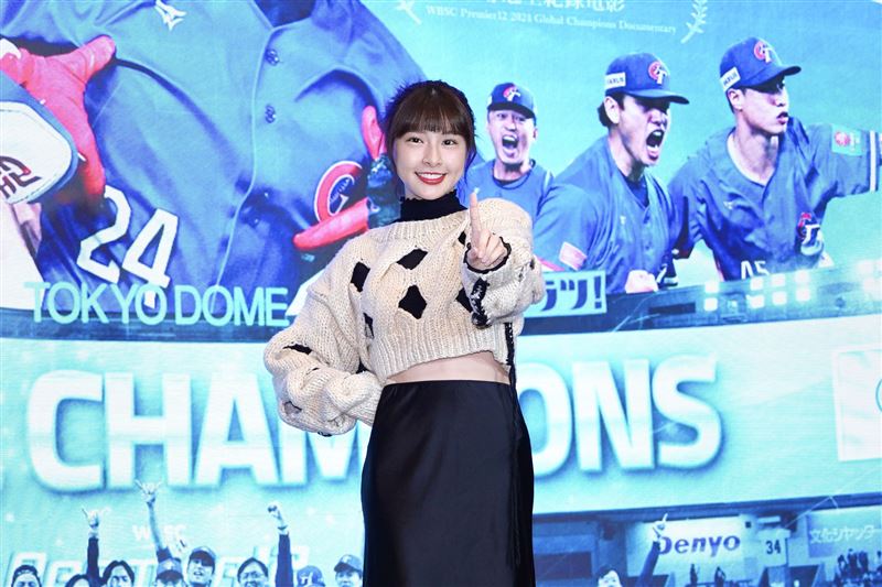 峮峮出席紀錄片電影《冠軍之路》宣傳記者會。（圖／記者趙于瑩攝影）