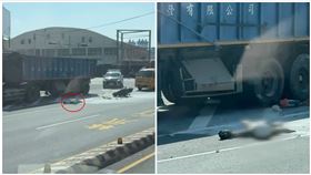 台南善化啤酒廠,台南,騎士,大車,騎士,車禍,OHCA（圖／翻攝記者爆料網）