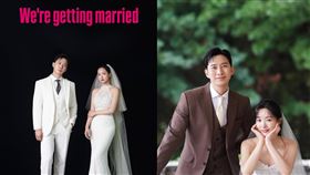 李雲山（左）在社群上公開與韓瑞伊（右）的婚紗照。（圖／翻攝自IG @hadden_lee_）