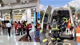 高鐵板橋站一名七旬婦人不明原因落軌。（圖／讀者提供與翻攝畫面）