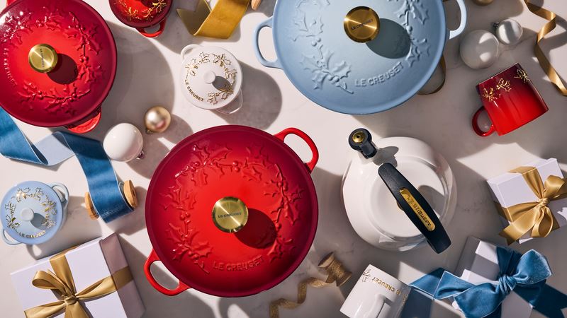 LE CREUSET 2025歡樂耶誕系列華麗登場。（圖／品牌業者提供）