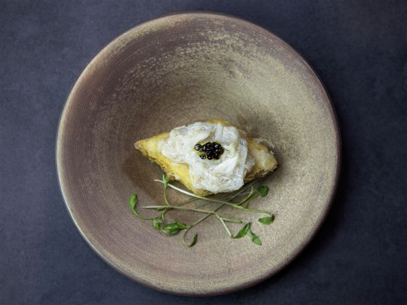 手拆蟹肉戈渣。（圖／品牌業者提供）