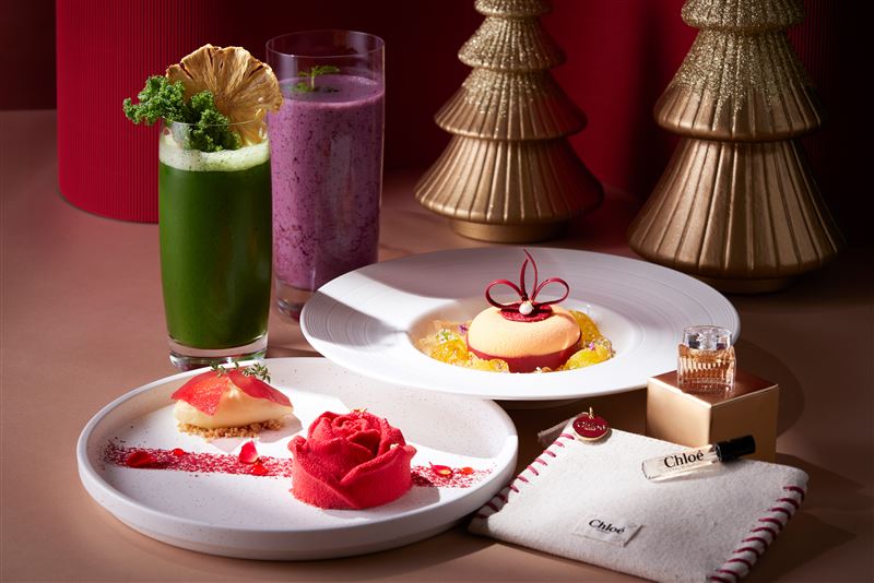 寒居酒店BeGood「幻采冬香」聯名聖誕香氛下午茶活動形象照。（圖／飯店業者提供）