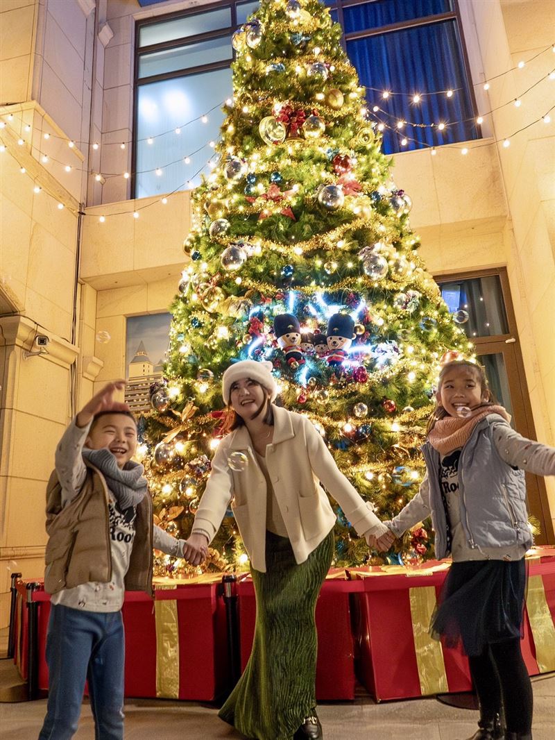 淡水福容幸福聖誕樹打卡點。（圖／品牌業者提供）