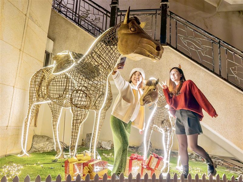 淡水福容逐夢飛馬打卡點。（圖／品牌業者提供）