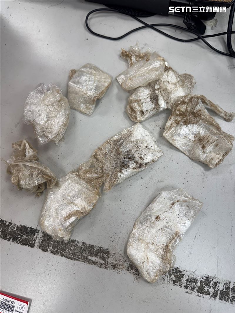 在公園內起獲裝袋毒郵票 54 張，共 2,700 格，每格皆可供一次施用，屬高濃度迷幻藥品。（圖／翻攝畫面）