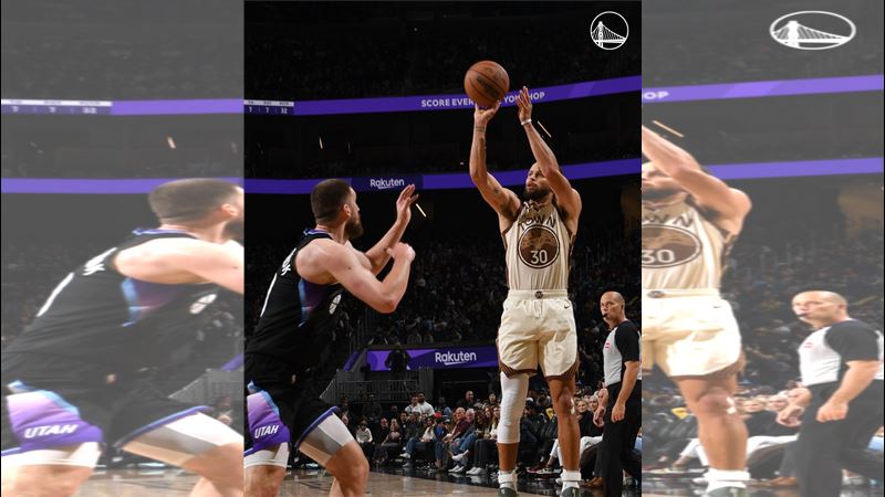 柯瑞（Stephen Curry）攻下31分。（圖／翻攝自X平台 @warriors）