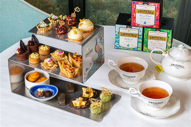 唐寧茶攜手北投老爺酒店推出〈唐寧花語綻放茶饗〉。（圖／品牌業者提供）