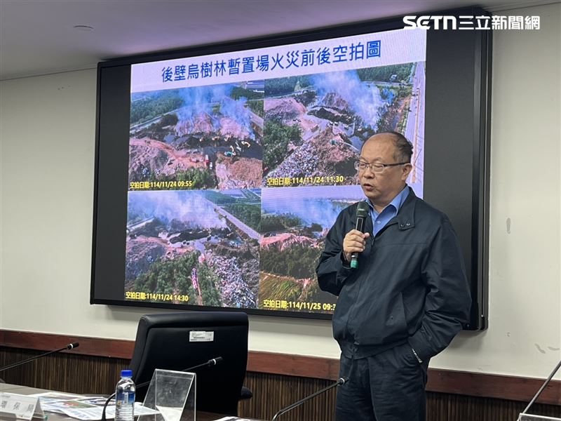 高雄科技大學環境與安全衛生工程學系教授蘇崇輝表示，外界質疑自導自演，仍待火調結果出爐，但以現實狀況來看，此舉「不划算」。（圖／記者林昱孜攝影）