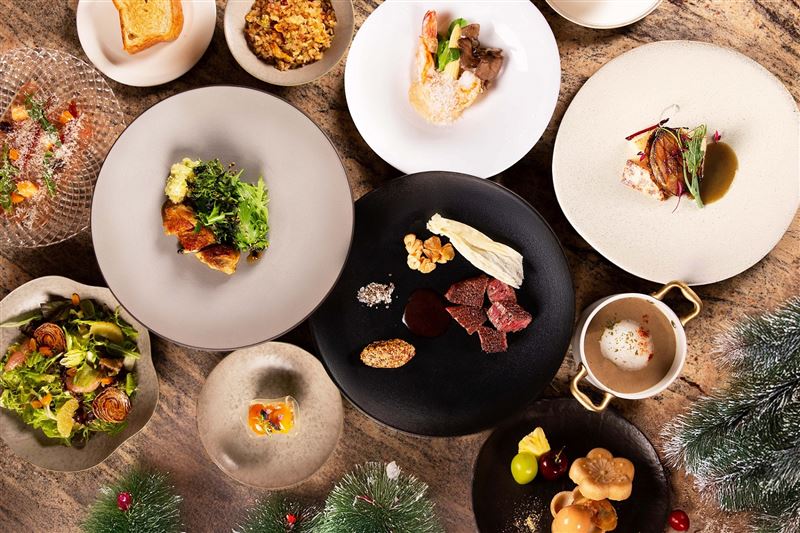 台北萬豪Mark&#39;s Teppanyaki聖誕跨年限定套餐。（圖／飯店旅宿業者提供）