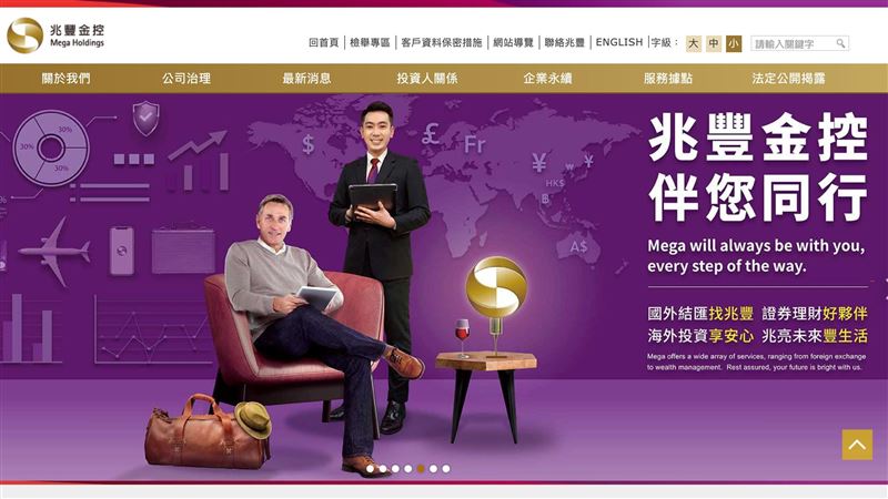 兆豐金控公布2025年第三季財報，累計稅後淨利303.6億元、EPS1.91元，穩居公股金控領先地位。受惠AI與半導體授信需求，台幣放款年增8.1%，高資產業務、綠色融資與外匯操作表現亮眼。子公司多數獲利穩健，資本適足率逾135%，全年獲利與現金股利發放展望樂觀。（圖／翻攝自兆豐金控網站）