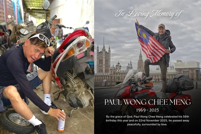 黃志明於上週六（22日）在泰國遭遇嚴重車禍，最終因傷勢過重離世，享年56歲。（翻攝自facebook/Paul Wong ）